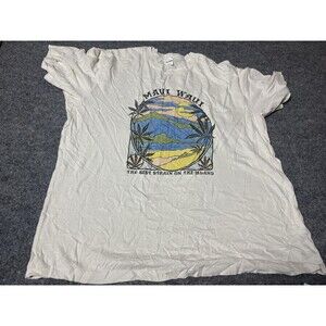 RE/DONE Shirt Mens L White Maui Waui Graphic Crew Neck Cotton Tee USA Casual